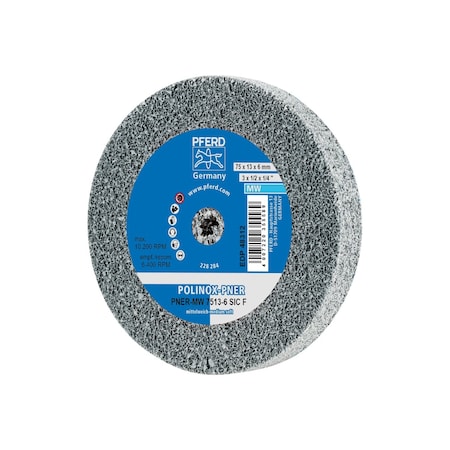 Pferd Unitized Wheel, 3SF, Fine, 3"x1/2"x1/4 48312